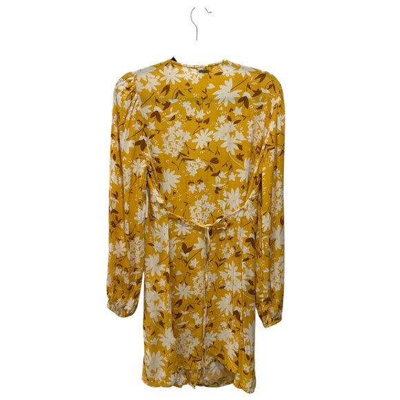 BILLA BONG Women Yellow Floral Dress LARGE - Picture 3 of 5